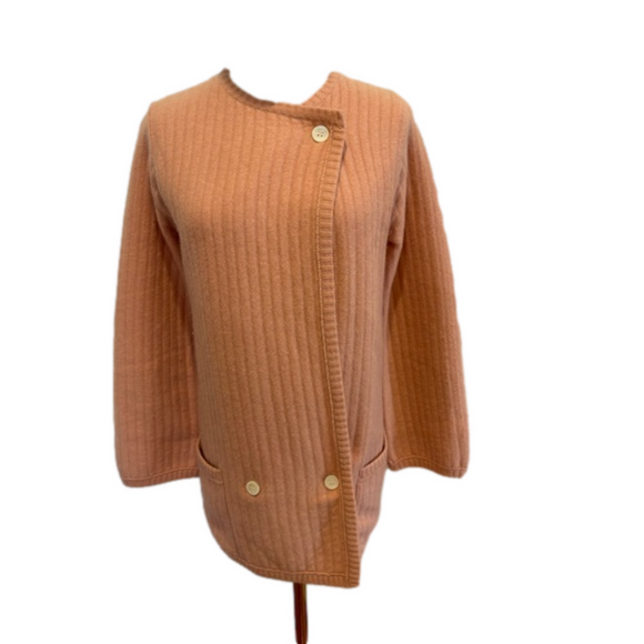 2PC ADRIENNE VITTADINI LAMBS WOOL ANGORA CARDIGAN & VEST VINTAGE LUXURY SZ M - Picture 9 of 16